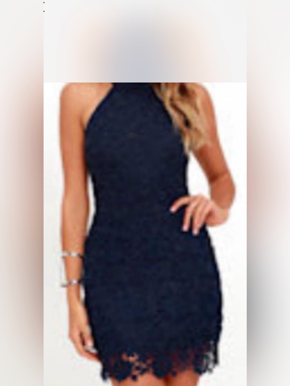Lulu's Navy Floral Lace Midi Dress